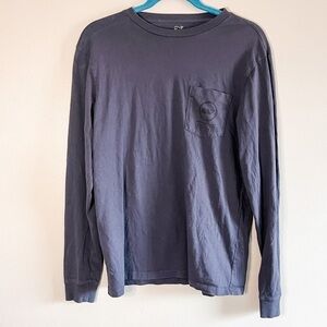 Vineyard Vines Long Sleeve Dark Blue & Black Wash VV-98 Design Small Unisex Tee